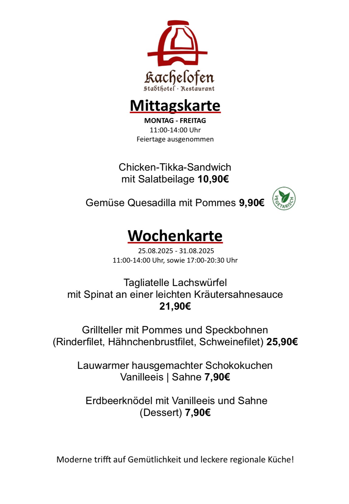 25.08.25 31.08.25Wochen Mittagskarte2
